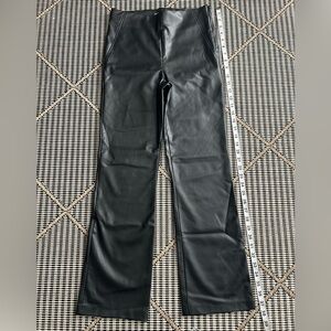 Zara Black Faux Leather Trousers